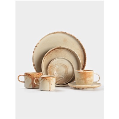 Салатник Magistro Organic brown, 1.35 л, d=20.7 см, фарфор, бежевый