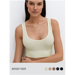 Omsa Топ БOmD_S Wafle 1142-01SS Майка "Toп" женская (кроп-топ на широких бретелях), PA