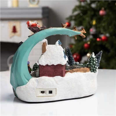 Светодиодная фигура «Площадь с фонтаном» 23×19×16 см, полистоун, батарейки АААх2 (не в комплекте), свечение мульти