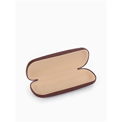 Футляр для очков на хлопушке, размер 16×5.8×3 см, коричневый