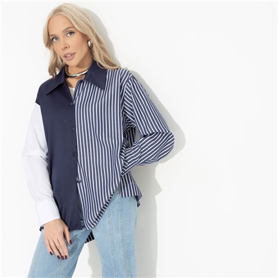 Рубашка комбинированная, Навсегда в сердце (blue)