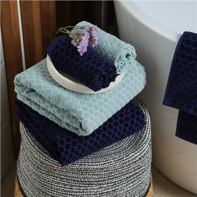 Полотенце махровое Love Life «Комфорт» 50×90 см, темно-синий, 100% хл, 500 г/м²