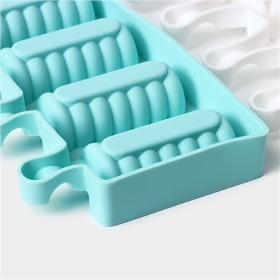 Набор форм для мороженого Доляна «Эскимо», 3 шт., силикон, 20×12 см