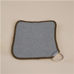 Мочалка массажная SL Home «Ортика», бамбуковое волокно, 21×20.5 см, серая