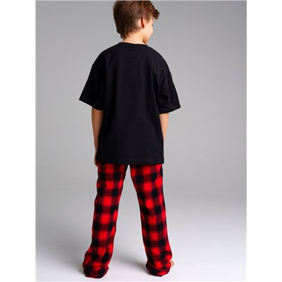 Комплект для мальчиков: брюки текстильные, фуфайка трикотажная (футболка)