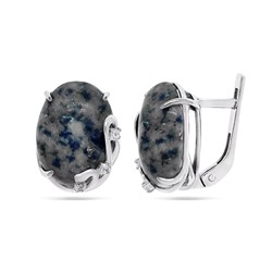 Серьги из серебра содалит, СП83