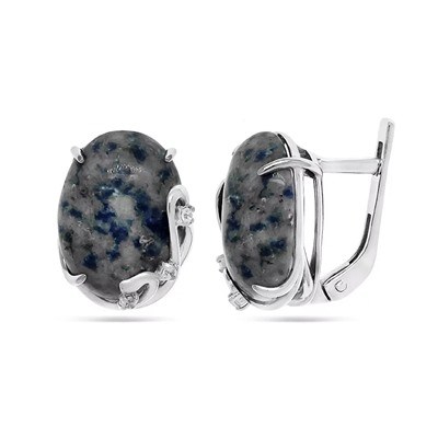 Серьги из серебра содалит, СП83