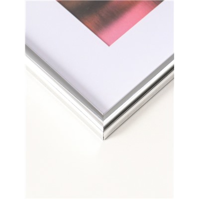 Фоторамка для фото 30×40 см, с паспарту 21×30 см, Vivo, серебро