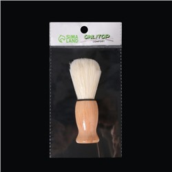 Помазок для бритья, деревянный, коричневый