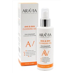Aravia Laboratories Гель очищающий для лица с АНА и ВНА кислотами / AHA&BHA Cleansing Gel, 150 мл KRISTALLER, 1135596