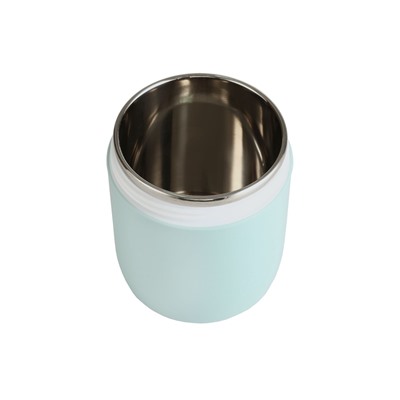 Ланч бокс TAKE IT EASY «В школу», 450 мл, 12.3×9.2 см, с приборами, сохраняет тепло 6 часов, нержавеющая сталь, голубой