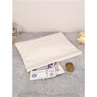 Косметичка 18х13 см бежевая / XN-002W /уп 400/на магните