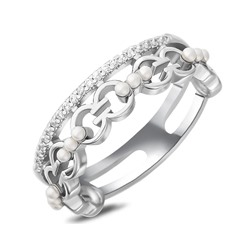 Кольцо, жемчуг swarovski, Z-27301