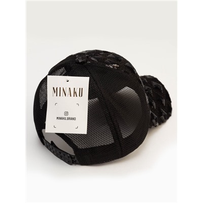 Кепка женская MINAKU, чёрная, размер 56-58