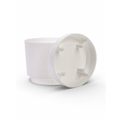 Горшок для цветов «Стрип», 3.9 л, d=20 см, h=17.9 см, пластиковый, с поддоном, белый