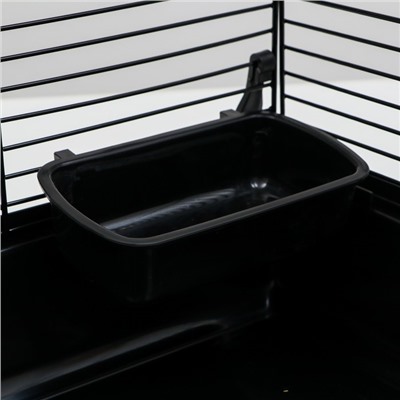 Клетка для грызунов «Пижон», 47×30×30 см, пластик, металл, чёрная