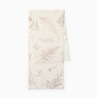 Дорожка на стол Этель Flower herbarium, 40×146 см, 100% хлопок, репс 210 г/м², бежевая
