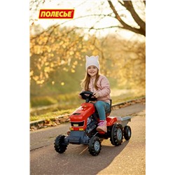 Полесье Каталка-трактор с педалями "Turbo" с полуприцепом