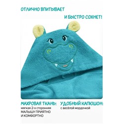 Полотенце-уголок махровый Звери 75*120 (Мурена)
