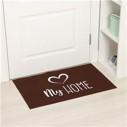 Коврик придверный Доляна My home, 50×80 см, светящийся в темноте, влаговпитывающий, коричневый