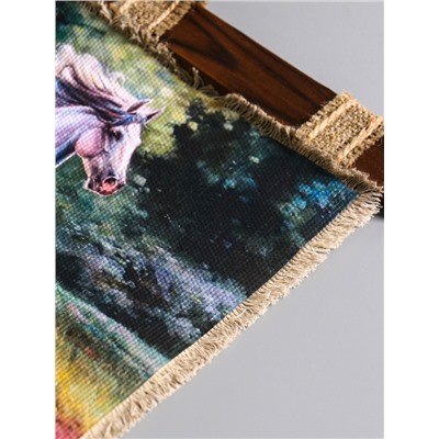 Декор настенный, панно «Свиток. Энергия и красота лошади», 33×32 см