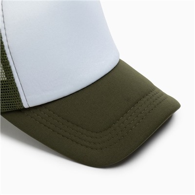 Бейсболка с сеткой MINAKU, зелёный, размер 56-58