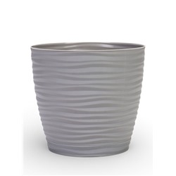 Горшок для цветов с поддоном «Дюна», 5.5 л, пластиковый, серый