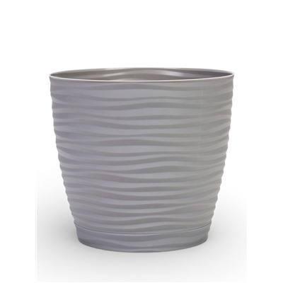 Горшок для цветов с поддоном «Дюна», 5.5 л, пластиковый, серый