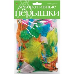 Перья для декорирования ЯРКИЙ МИКС, 1 ВИД, НАБОР №2 2-407/01 Альт