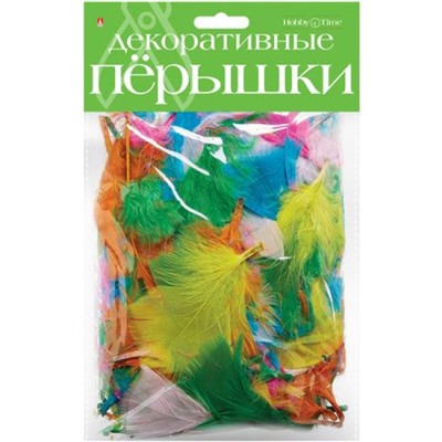 Перья для декорирования ЯРКИЙ МИКС, 1 ВИД, НАБОР №2 2-407/01 Альт