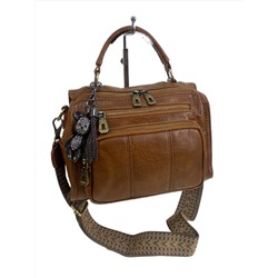 Женская сумка из искусственной кожи, цвет коричнево-рыжий