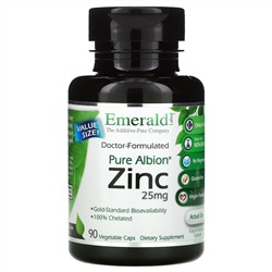 Emerald Laboratories, Pure Albion Zinc, 25 mg, 90 Vegetable Caps