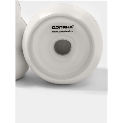 УЦЕНКА Набор для специй Доляна «Зефир», солонка, перечница, 100 мл, керамика, белый