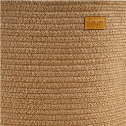 Корзина для белья плетеная круглая SL Home Orden, пеньковый канат, 35×40 см