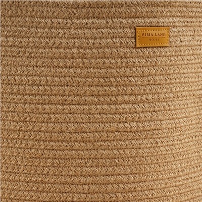 Корзина для белья плетеная круглая SL Home Orden, пеньковый канат, 35×40 см