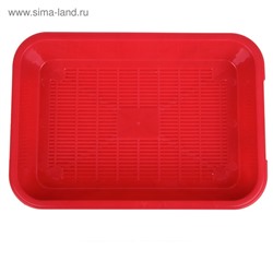 Туалет средний с сеткой 36×26×6.5 см, бордовый