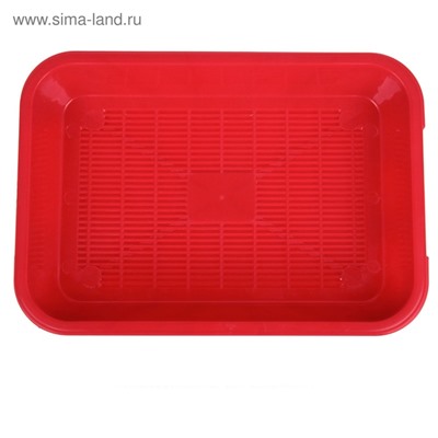 Туалет средний с сеткой 36×26×6.5 см, бордовый