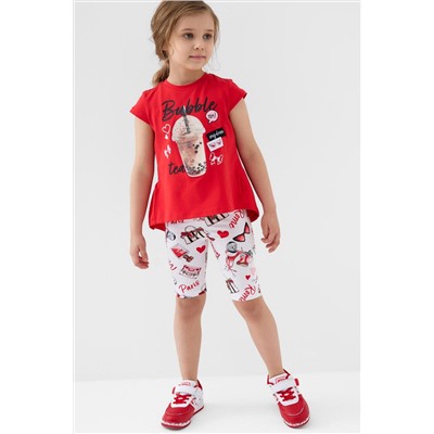 Комплект трикотажный для девочек: джемпер (футболка), брюки (легинсы укороченные) PLAYTODAY, 1243947