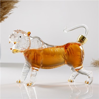 Штоф «Тигр», 500 мл, 30×7×17 см, стекло, прозрачный