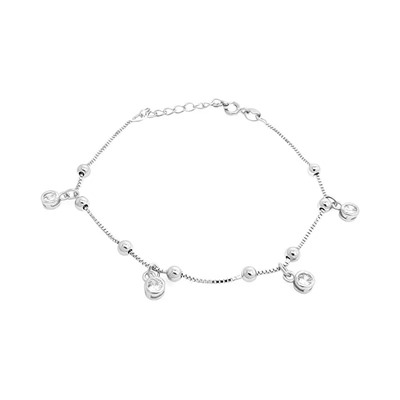 Браслет из серебра куб.циркон., ТФБ-71