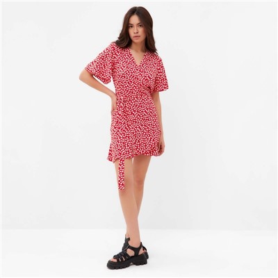 Платье мини женское MIST Flower, красное, размер 50