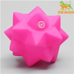 Игрушка пищащая «Кристалл» для собак, 8 см, розовая