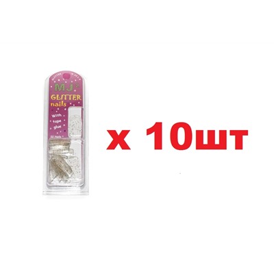 Glitter Nails Накладные ногти MGN1 22шт 10шт