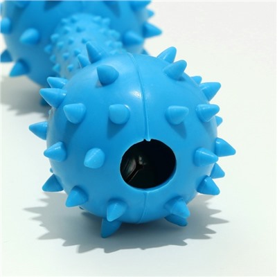 Жевательная игрушка для собак «Грозная гантель», 15×5 см, синяя