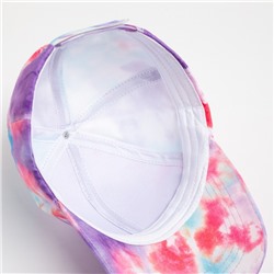 Кепка женская Tie-dye MINAKU, цвет фиолетовый, размер 56-58