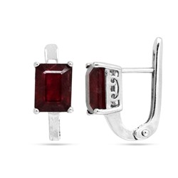 Серьги из серебра рубин корунд, SL-RIC52