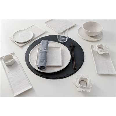 Блюдо для подачи Magistro Slate, 16×16 см, фарфор, белое