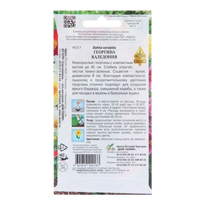Семена цветов Георгина "Каледония", 15 шт
