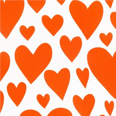 Фартук «Этель» Red hearts 60×65 см, 100% хлопок, саржа 190 г/м²