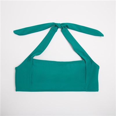 Топ купальный с завязками на шее женский MINAKU, размер 48, зеленый